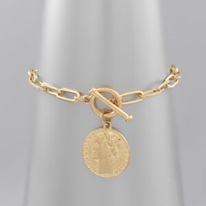 Coin Charm Chain Bracelet